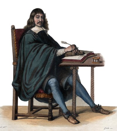 Portrait of Rene Descartes (1596-1650), French philosopher and writer by French School